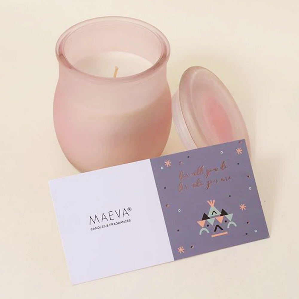 Pink Frosted 10 Oz Candle