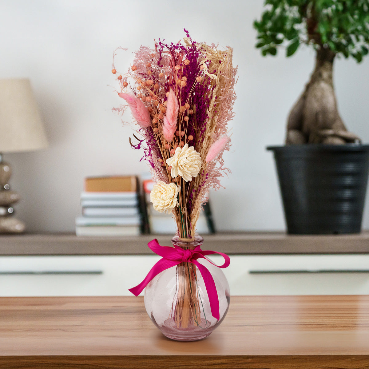 Pink Sprinkles Vase With Bunch