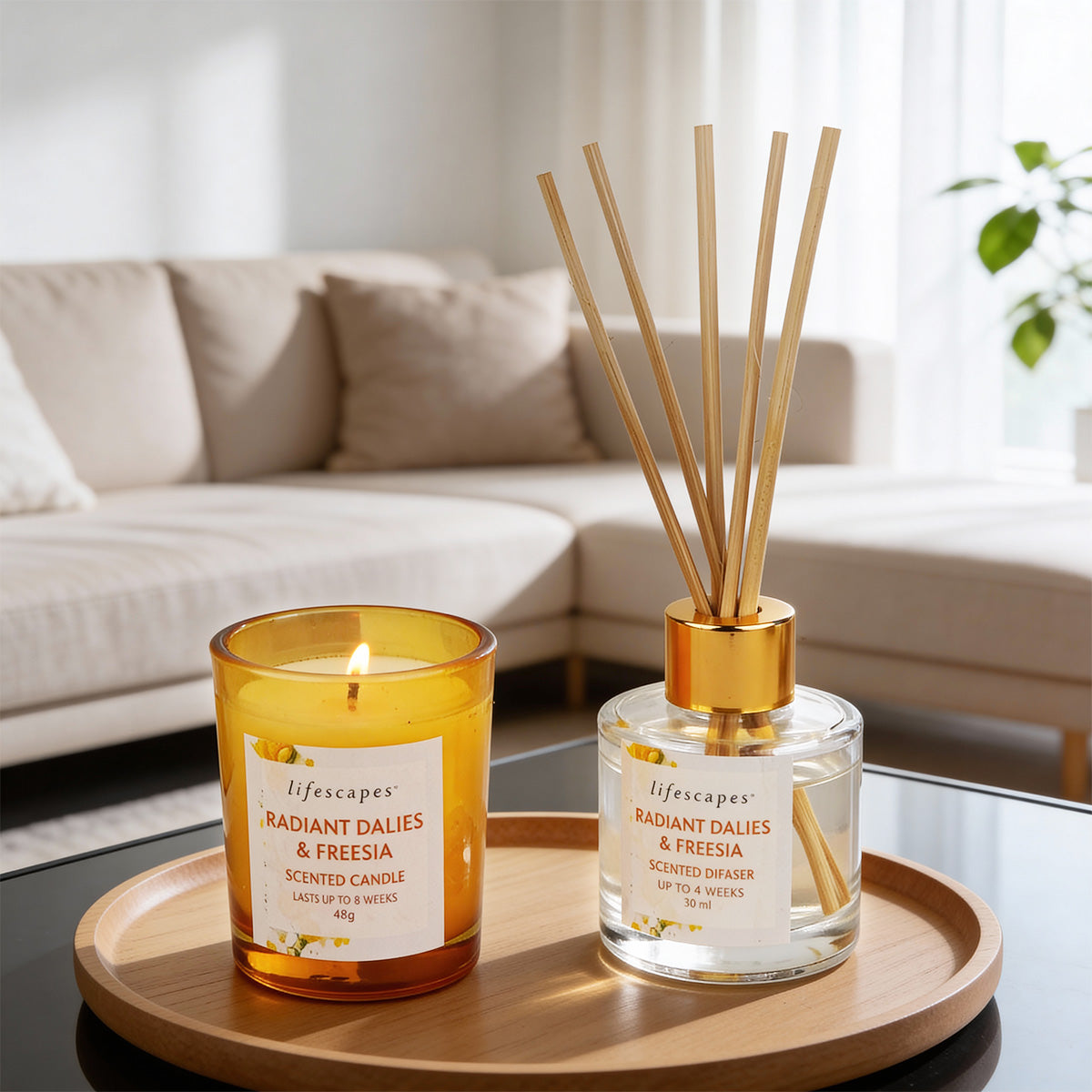 Lifescapes Scented Giftset – Radiant Dallies & Freesia