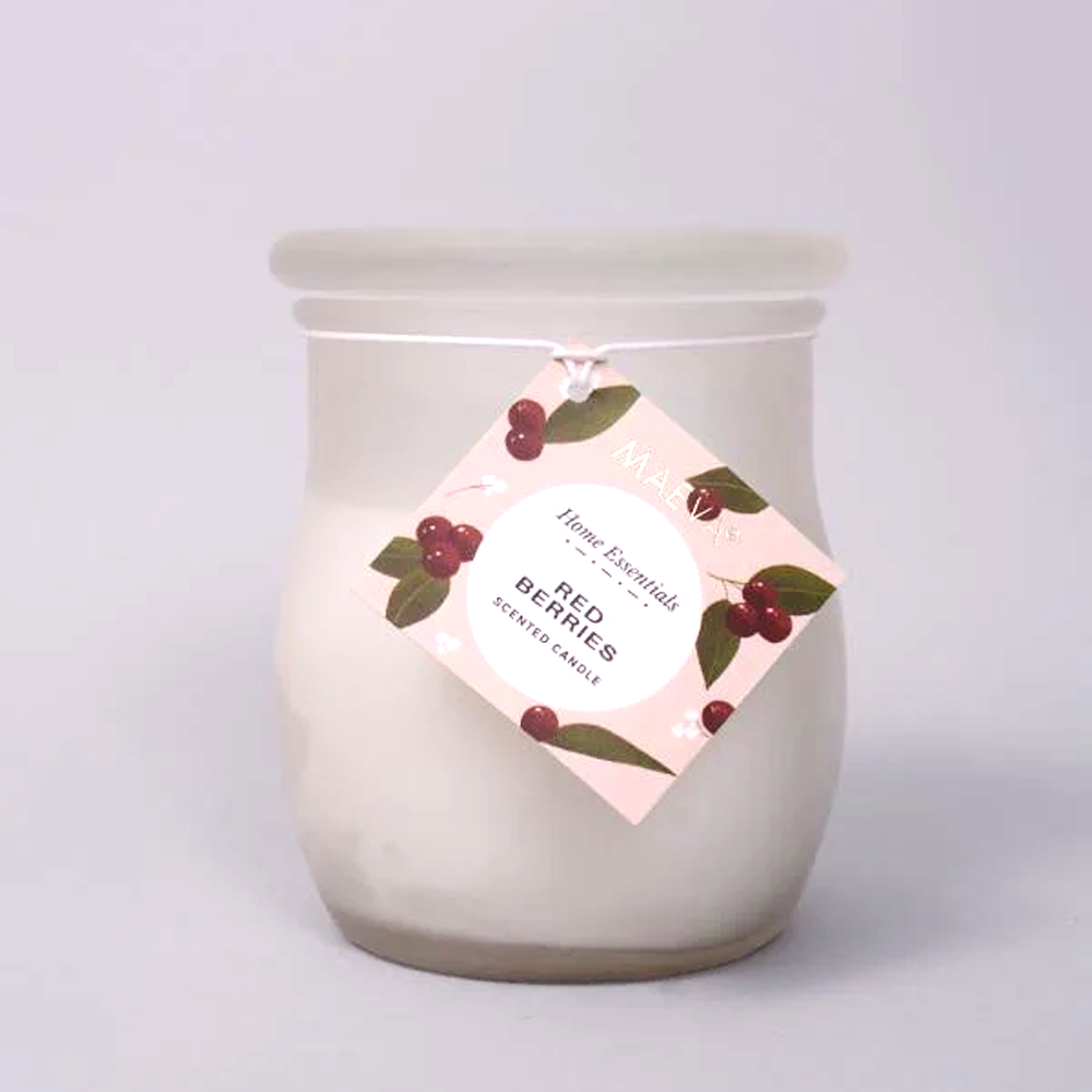 Red Berries Frosted 10 Oz Candle