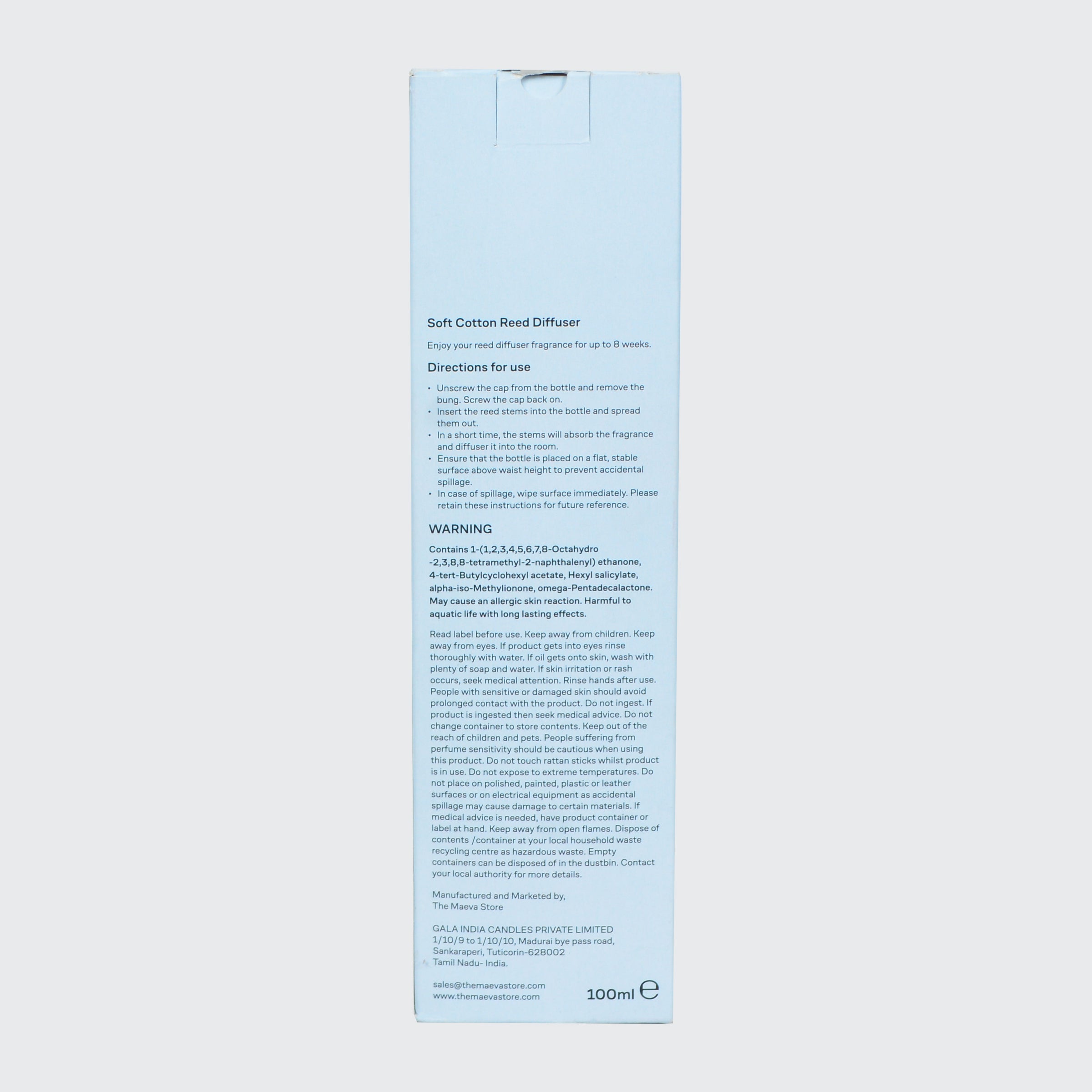 Soft Cotton Reed Diffuser