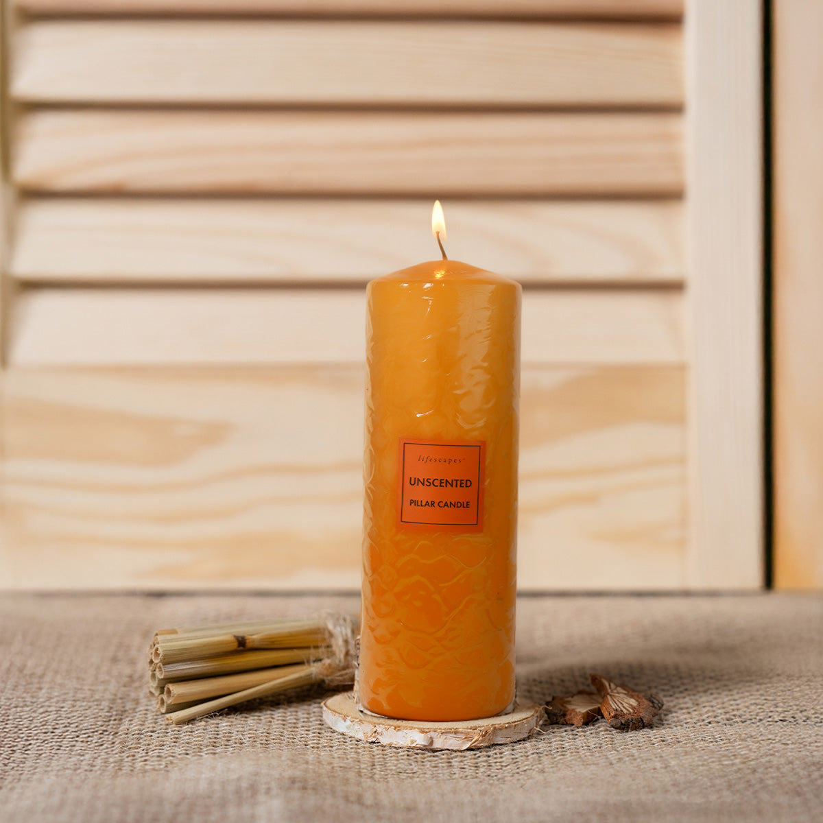 Lifescape Pillar Candle – Big (Orange)