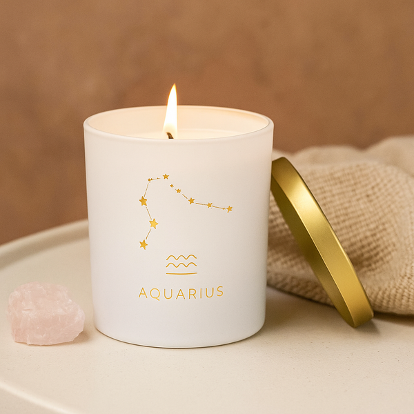 Buy Aquarius Zodiac Scented Jar Candle Set of Online The