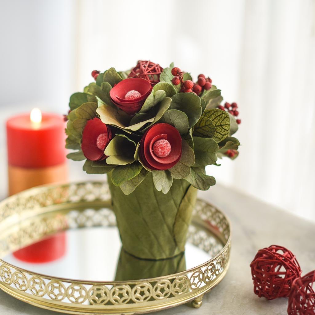🎁 Berry Crush Dried Flower Pot Decor