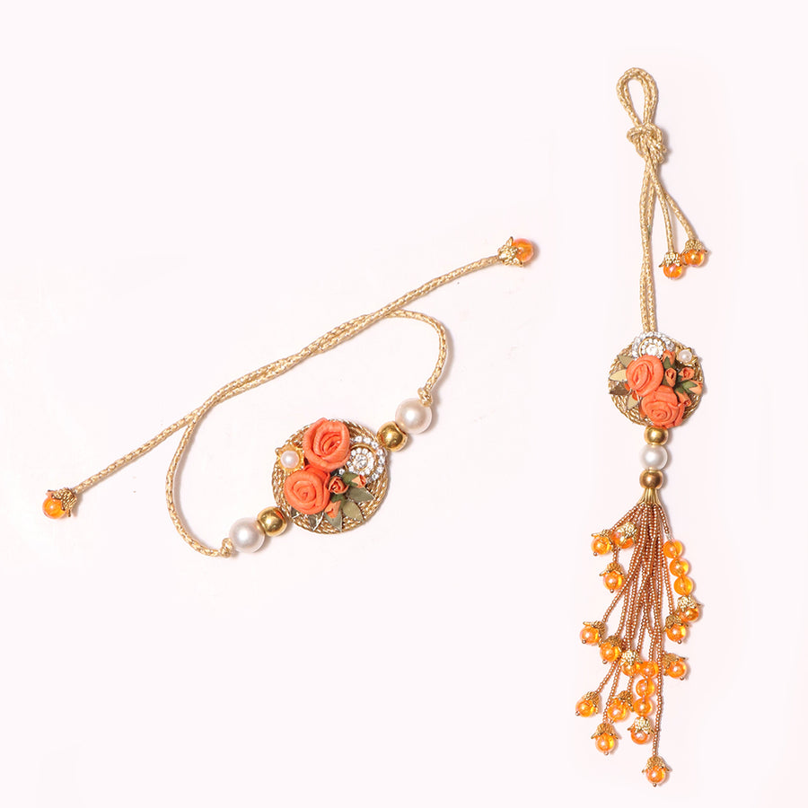 Gulbahaar Tangerine Rakhi