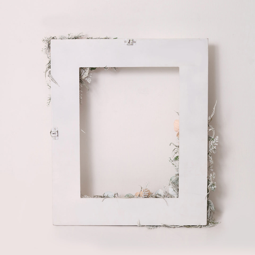 White Royalty Floral Frame
