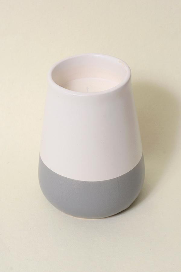 Grey Ceramic Scented Jar Candle