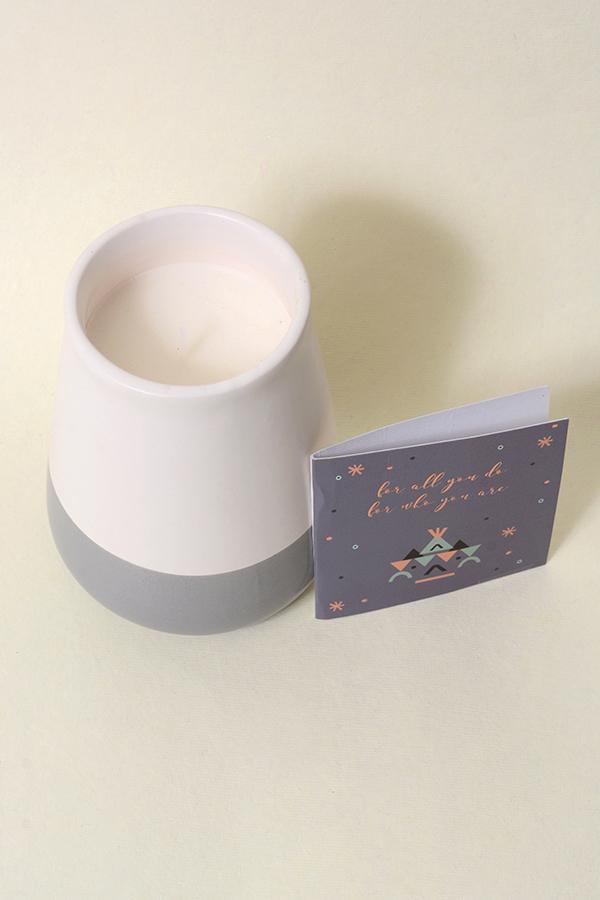 Grey Ceramic Scented Jar Candle