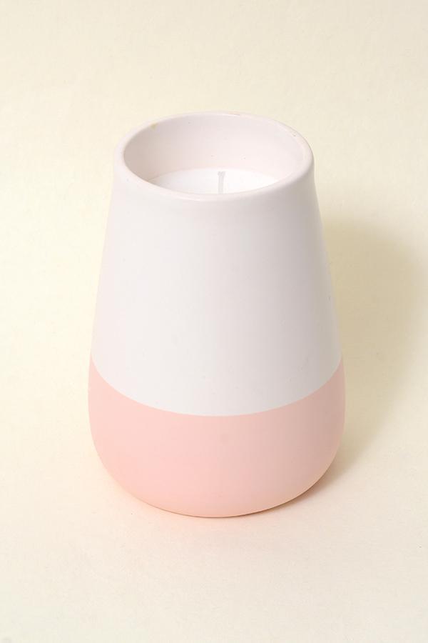 Pink Ceramic Jar Candle
