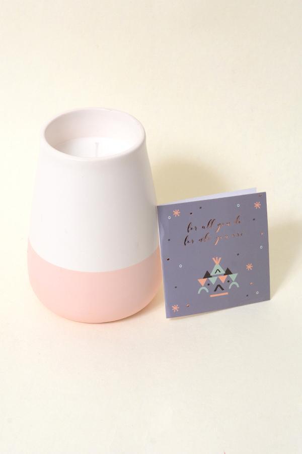 Pink Ceramic Jar Candle
