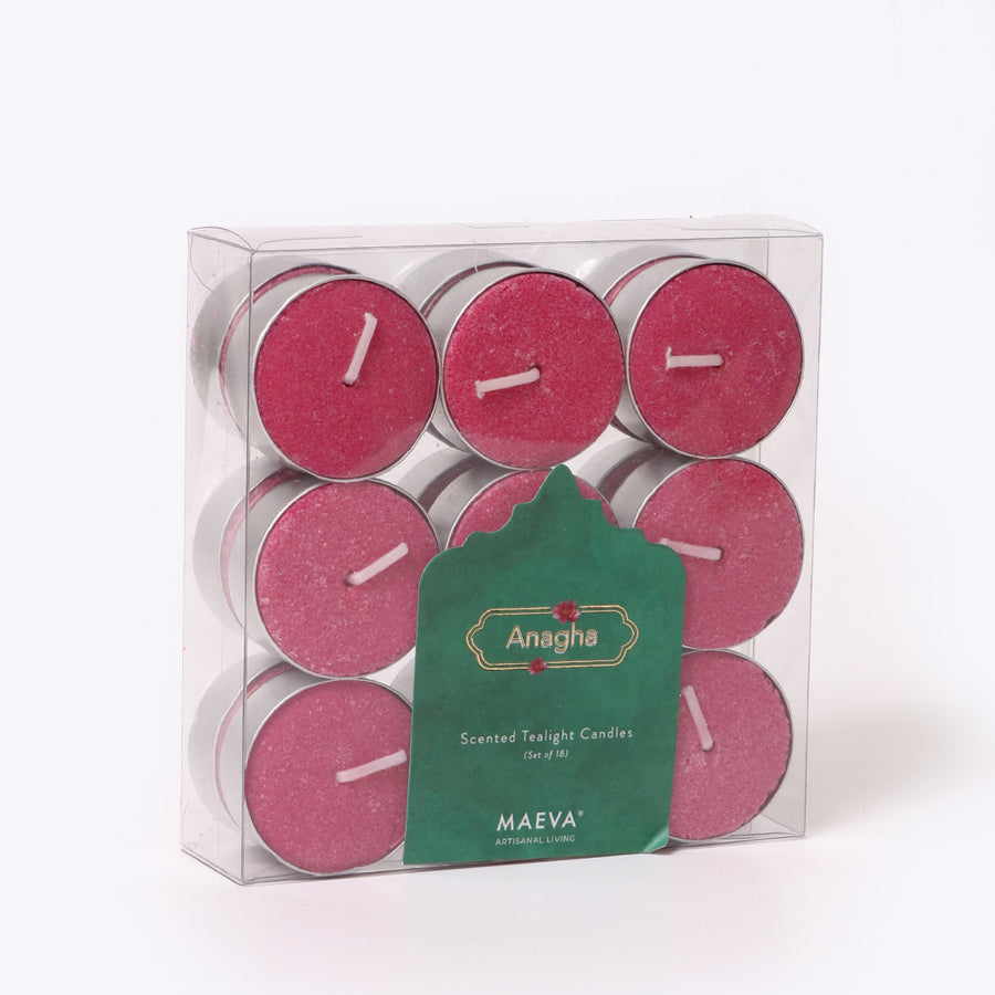 Anagha Scented Tealight Candles - Pk of 18