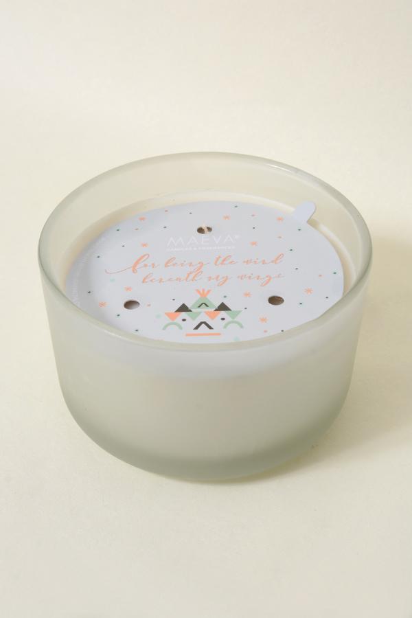 White Frosted 3-Wick Candle