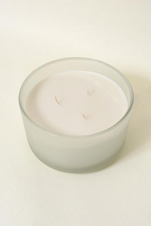 White Frosted 3-Wick Candle