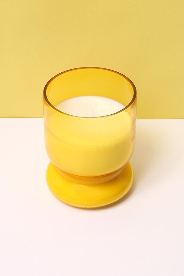 Yellow Votive Glass Candle