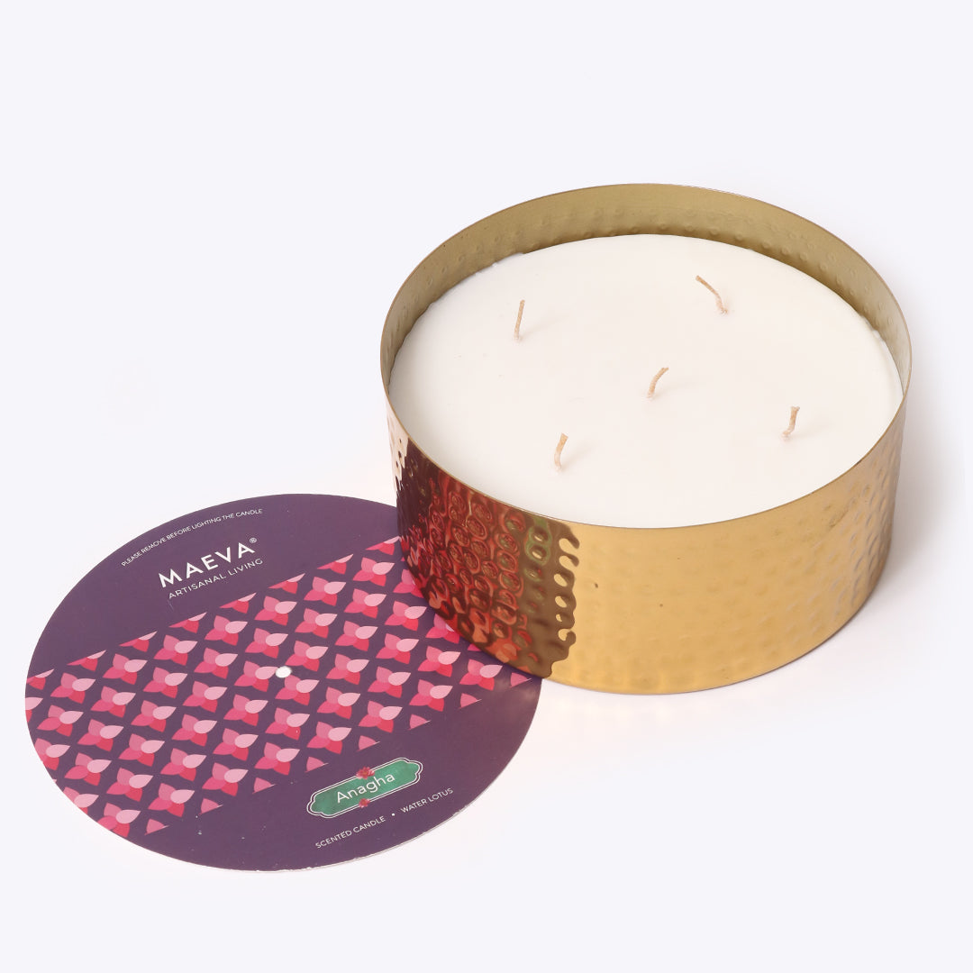 Gold MultiWick Scented Candle Medium The Maeva Store