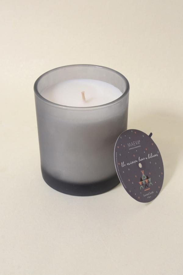 Grey Frosted Votive Candle