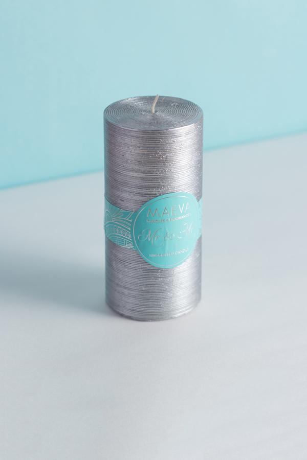 Wedding Flitter Candle - Silver