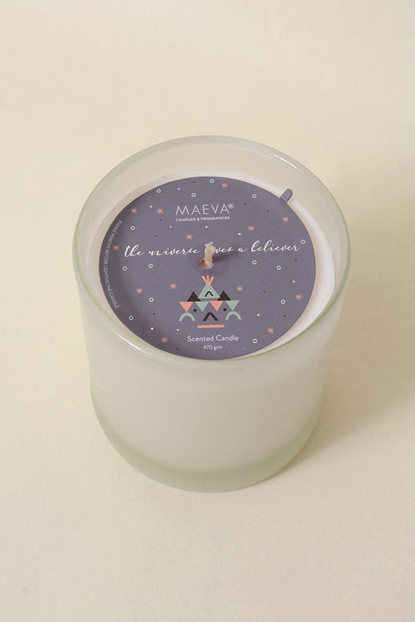 White Frosted Votive Candle