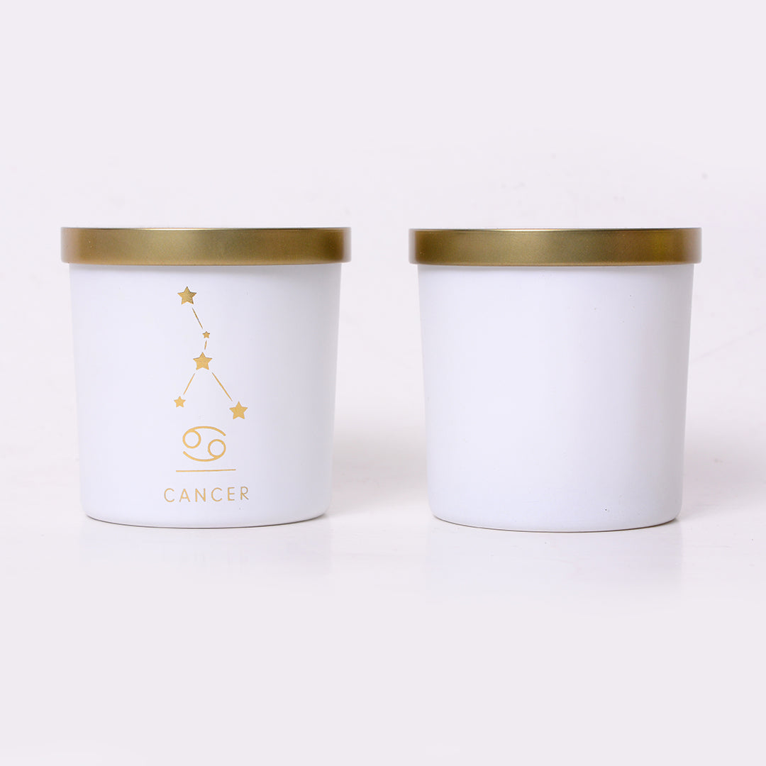 Cancer Zodiac Scented Jar Candle - Set of 2 | Vanilla Fragrance Scented Candle Gift Set for Birthday | Fragrance candle for Home Decor & Gift