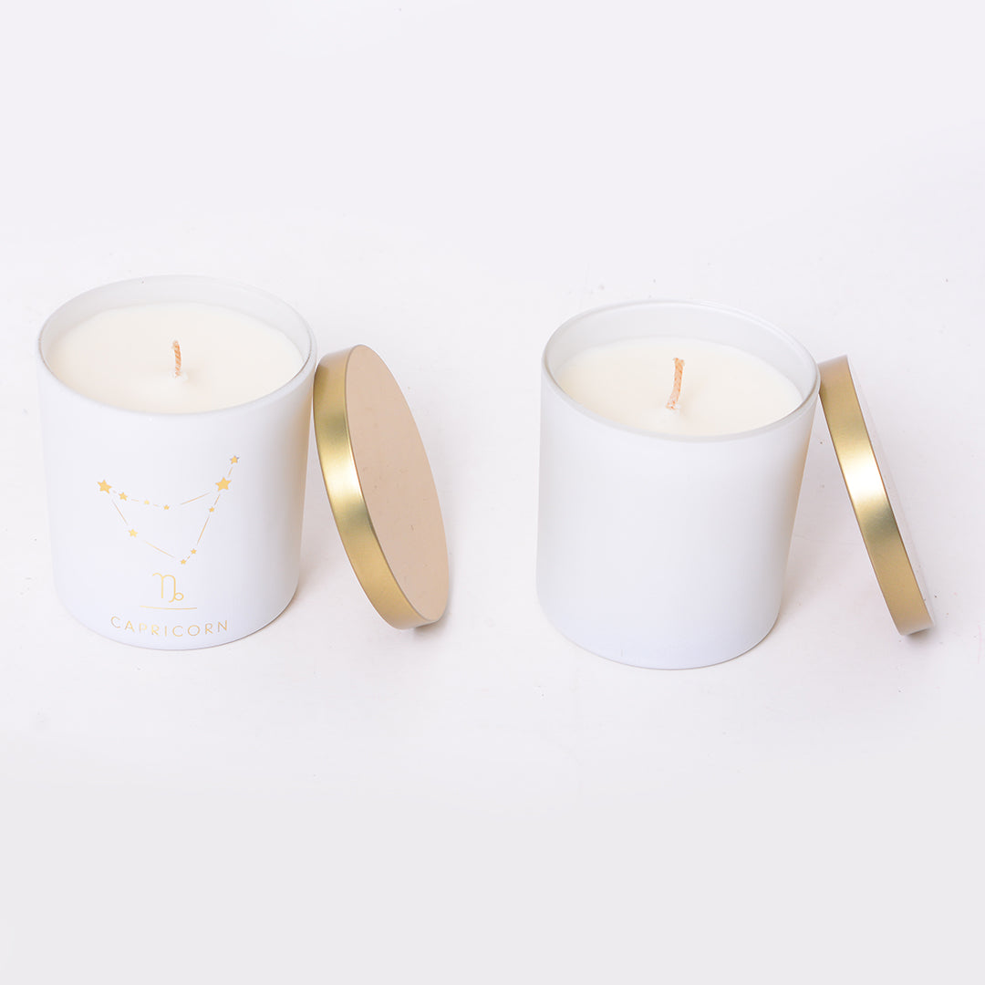 Capricorn Zodiac Scented Jar Candle - Set of 2