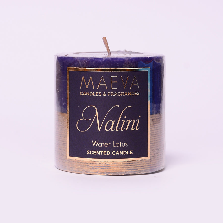 Nalini Purple Pillar Candle - S