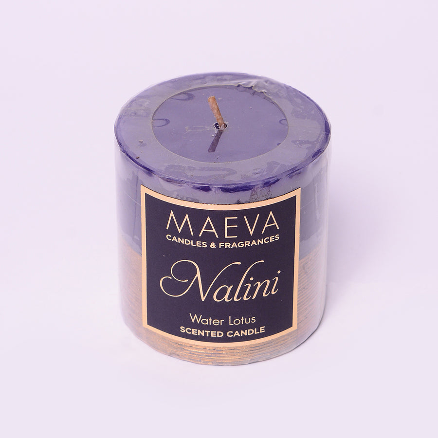 Nalini Purple Pillar Candle - S