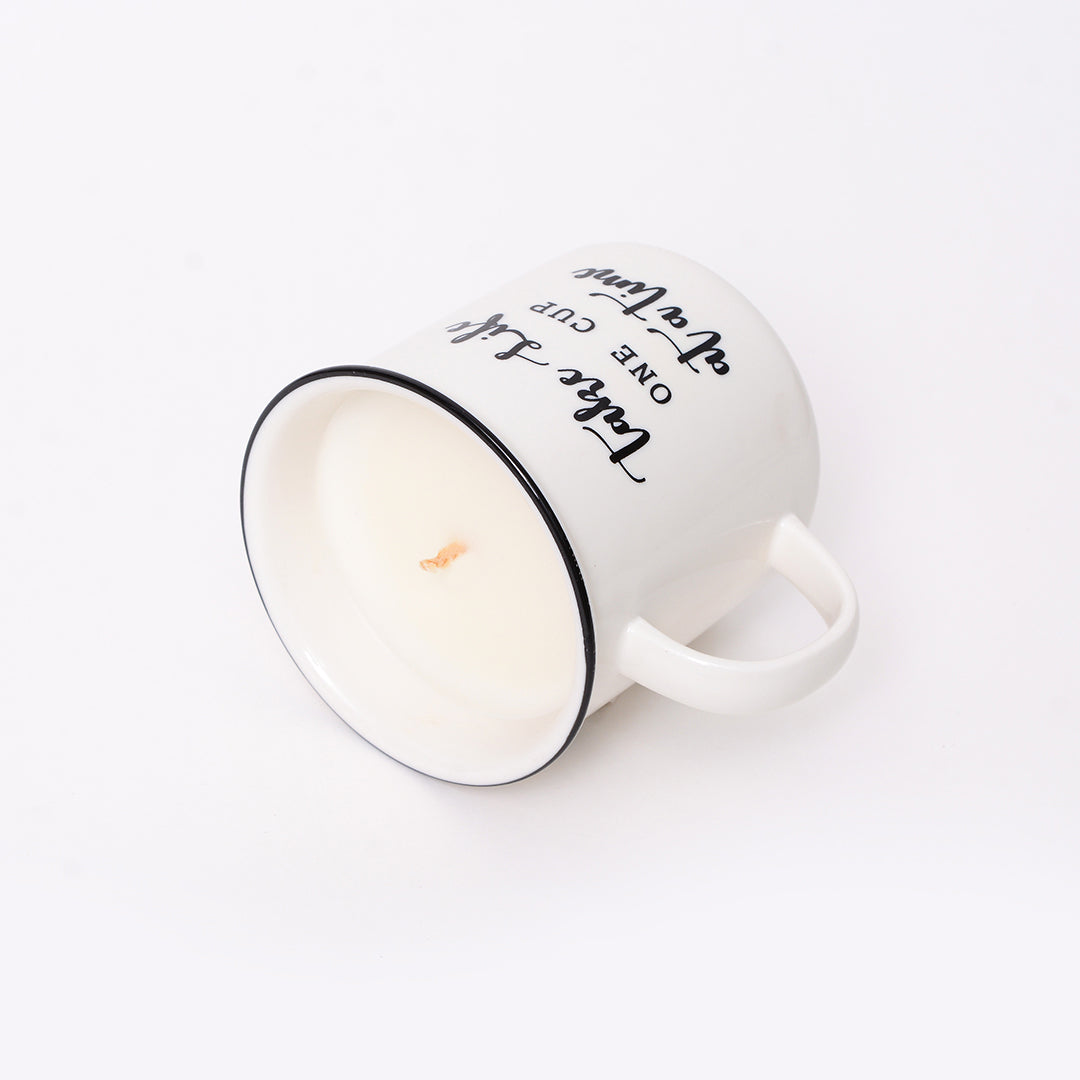 "One Cup at a Time" Mug Candle
