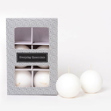 Ball Candles - Pk of 6