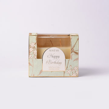 Birthday 3 Wick Glass Candle