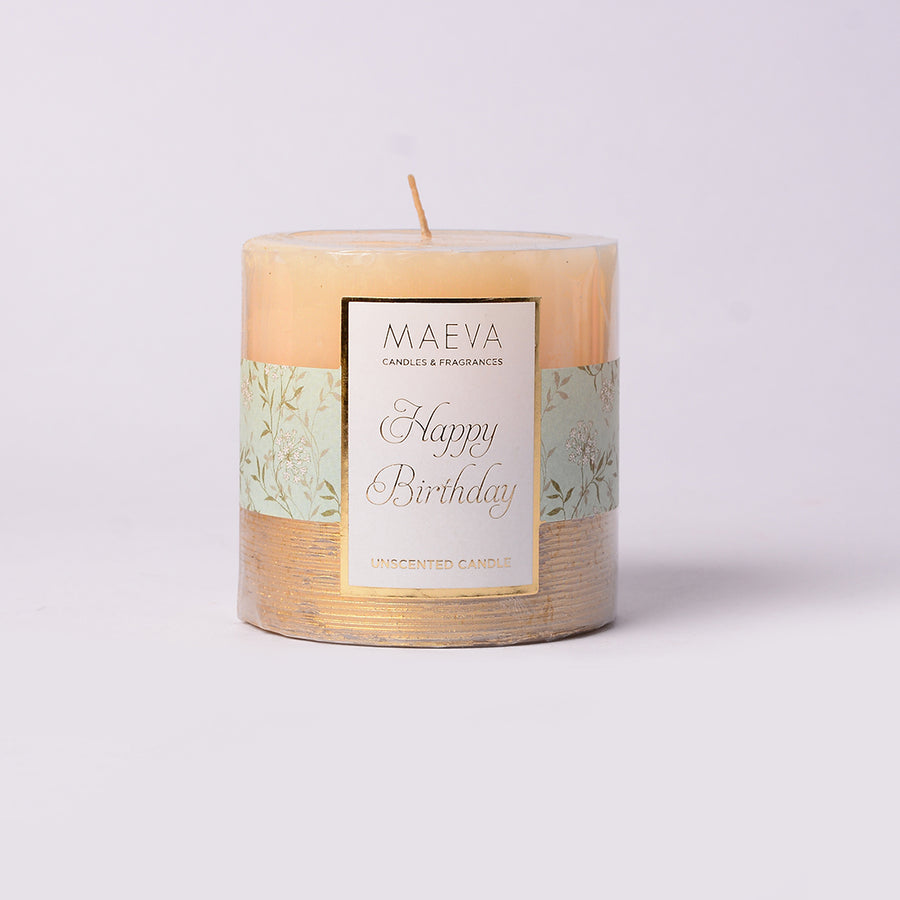 Birthday Pillar Candle - SMALL