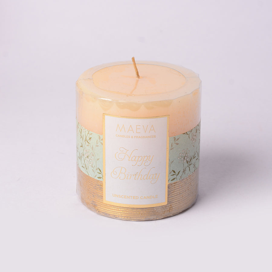 Birthday Pillar Candle - SMALL
