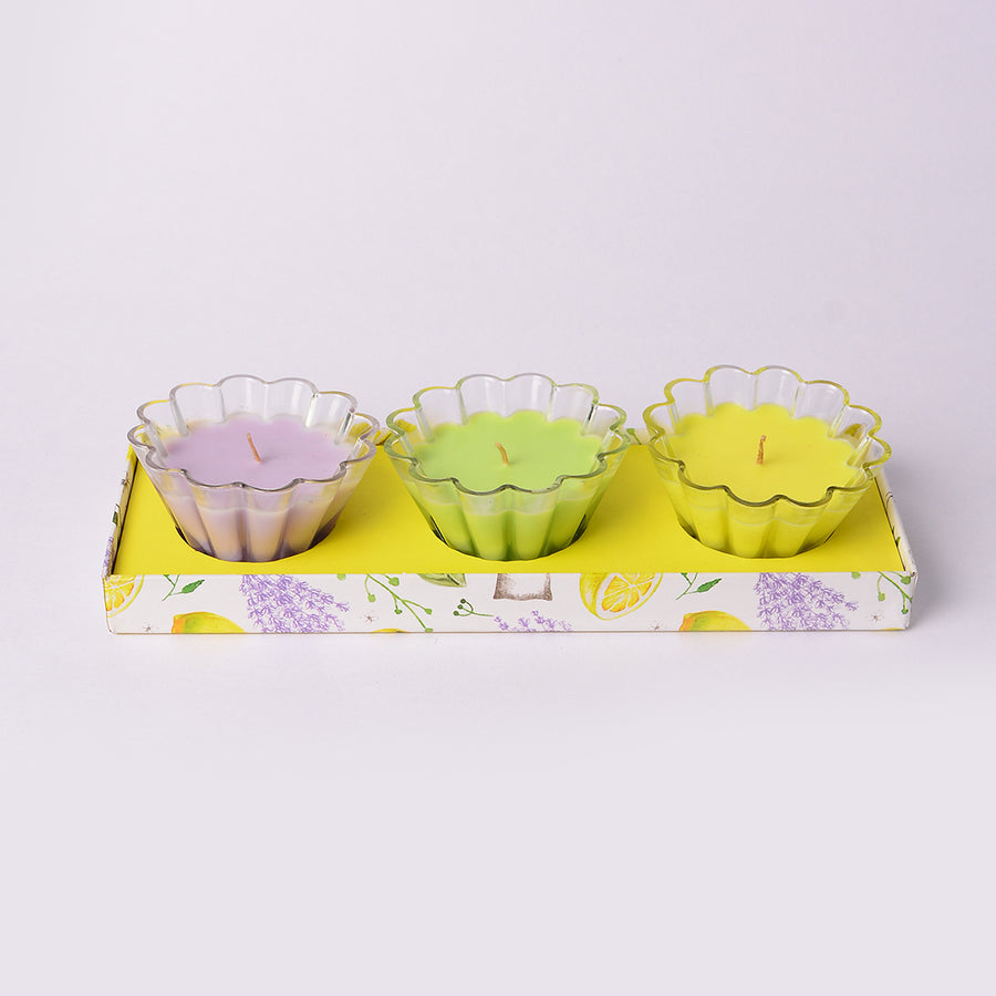 GWS Flower Glass Candle