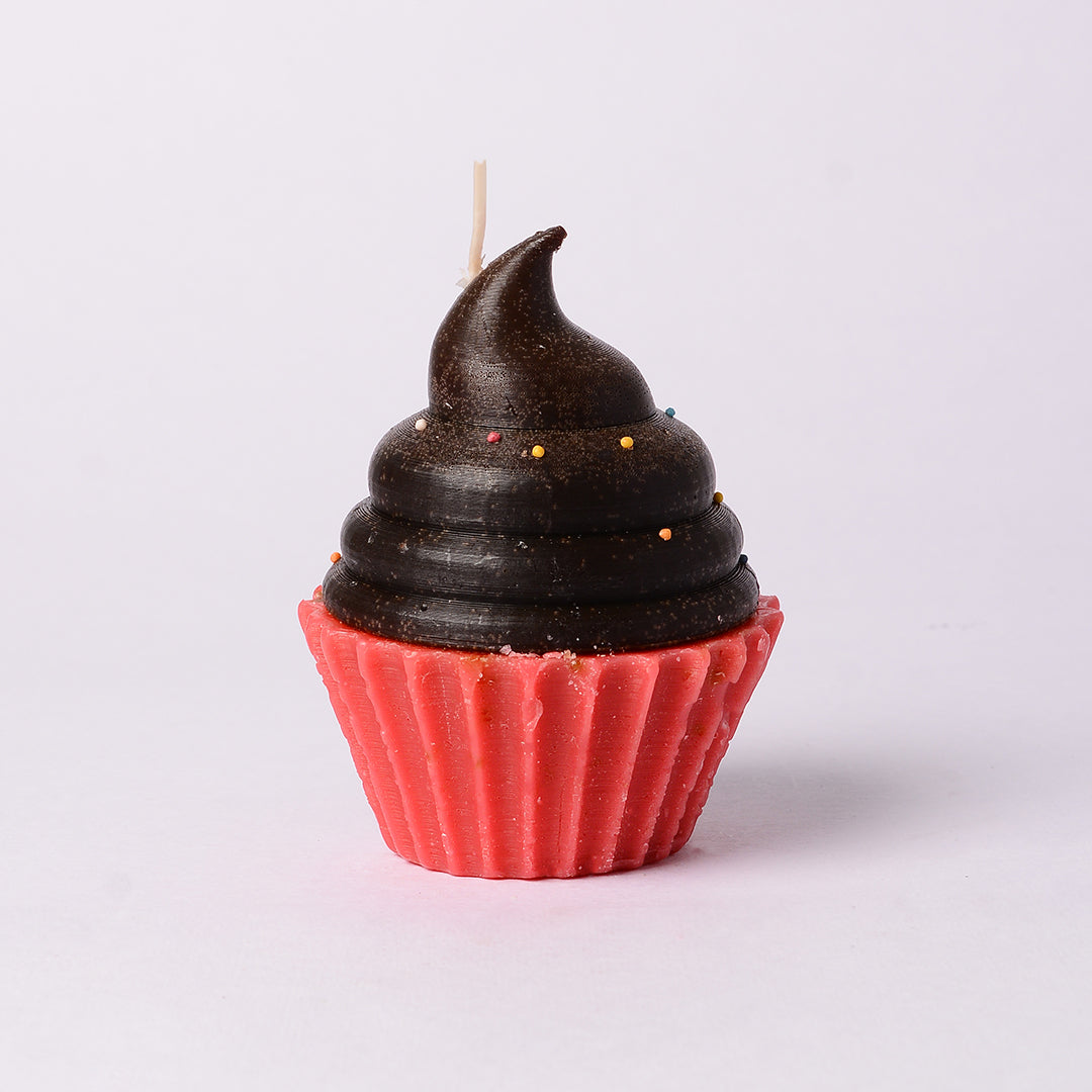 Sweet Macaroon Cupcake Candle