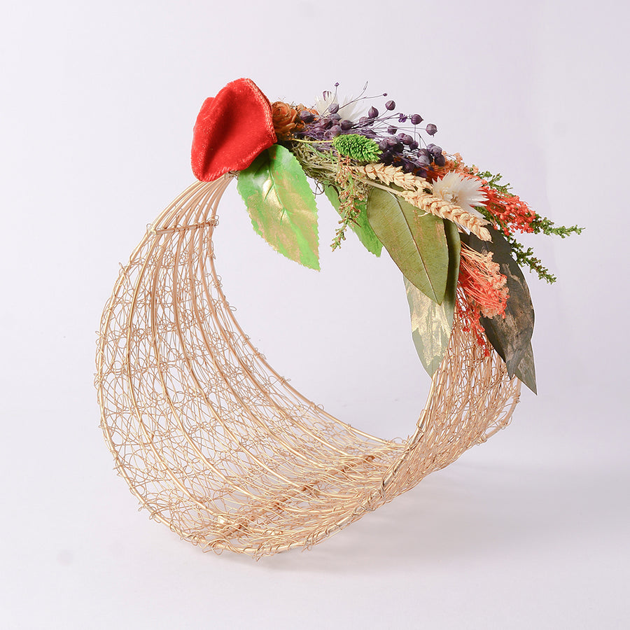 Tangerine Metal Basket
