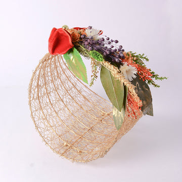 Tangerine Metal Basket