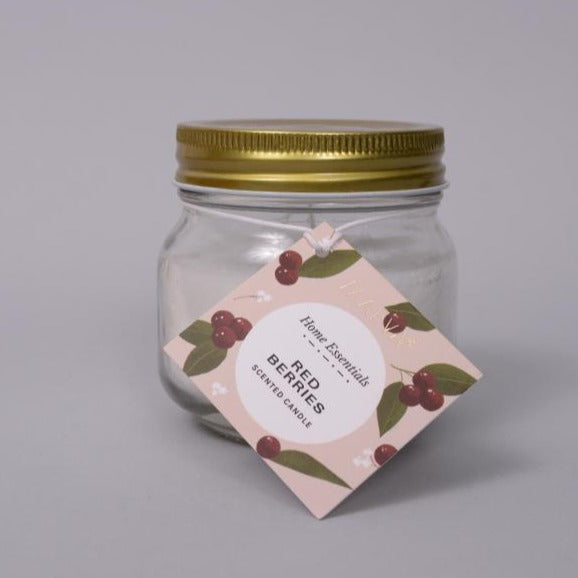 Red Berries Mason Jar Candle