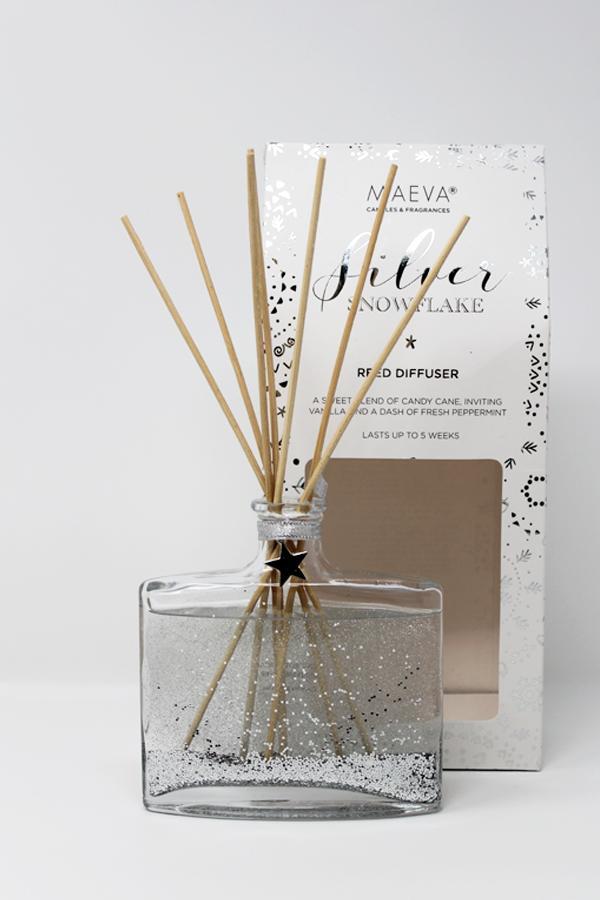 Silver Snowflake Reed Diffuser