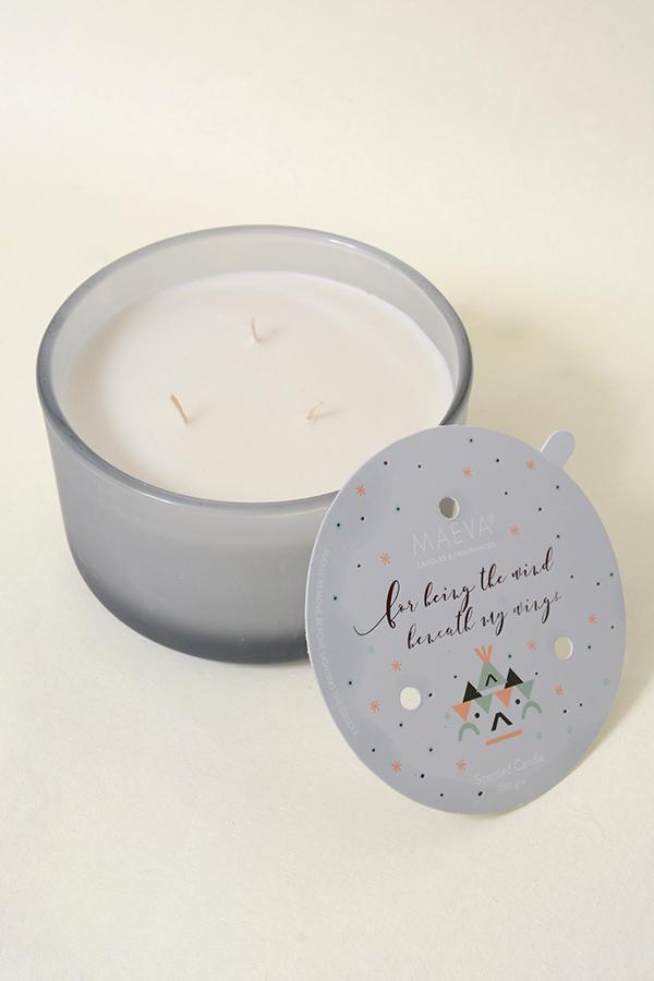 Grey Frosted 3-Wick Candle