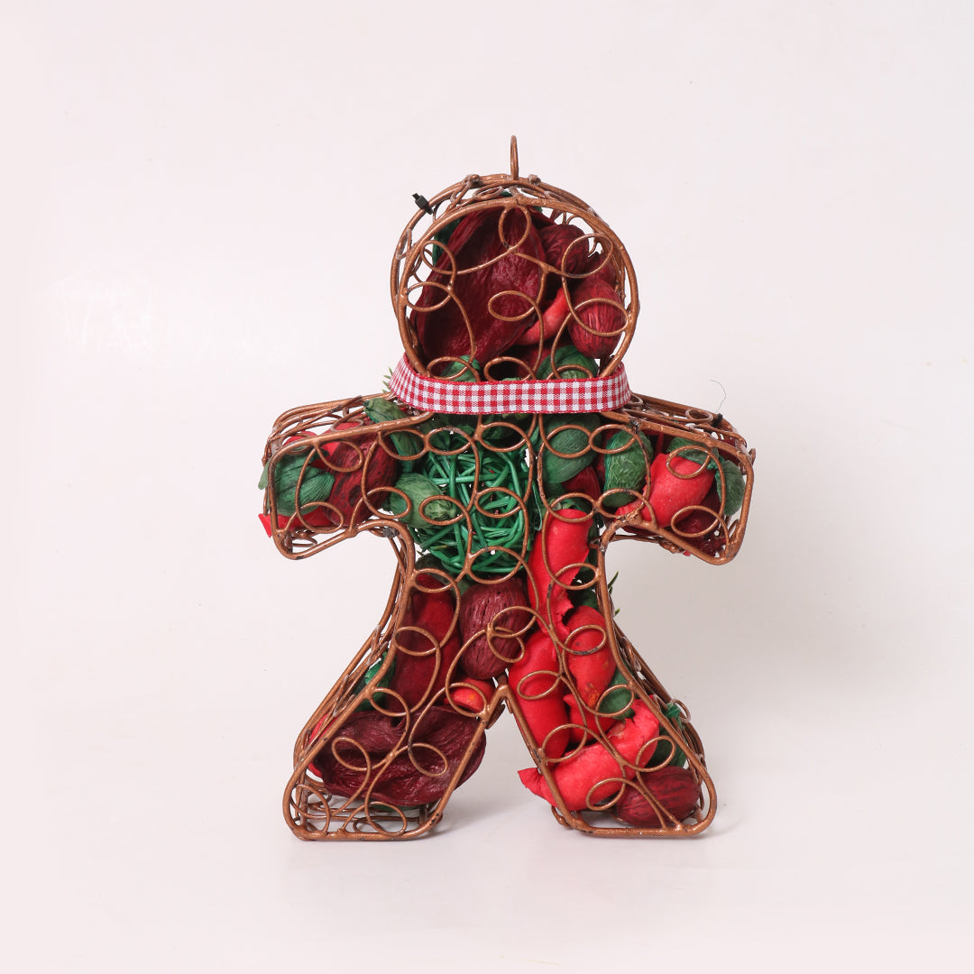 Gingerbread Man Metal Cage Potpourri