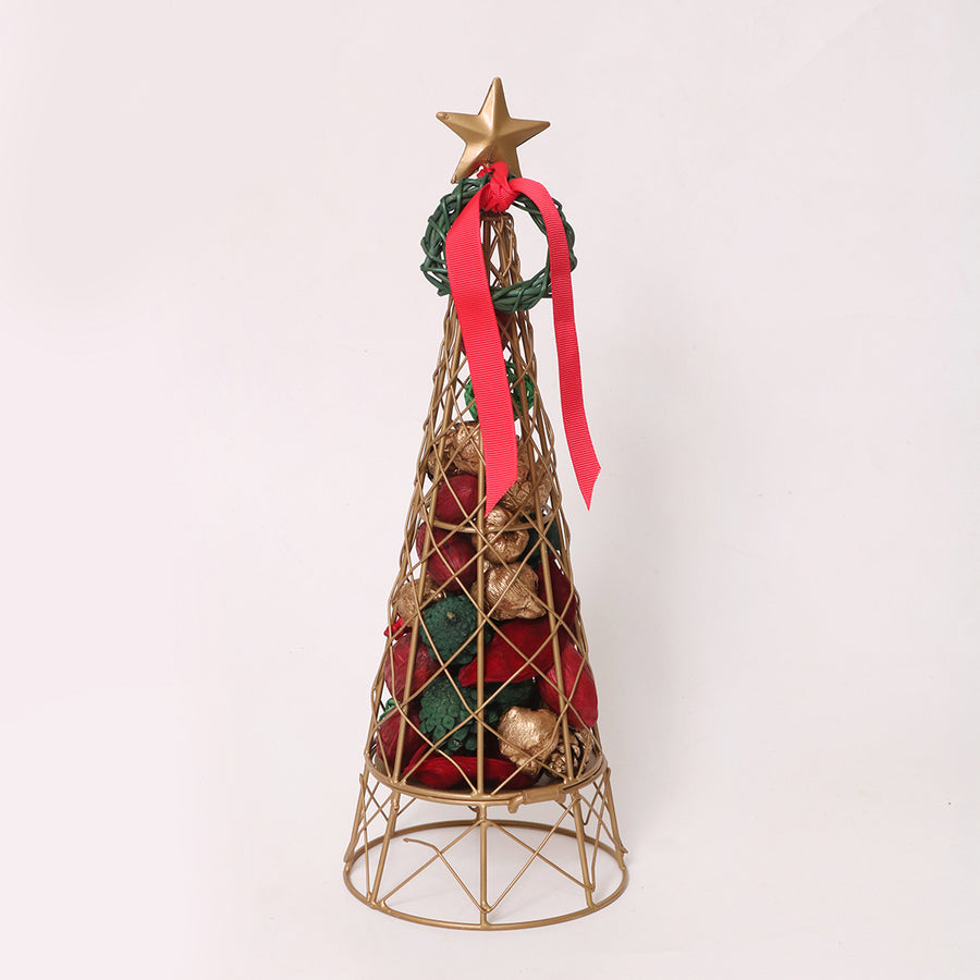 Christmas Tree Metal Cage Potpourri