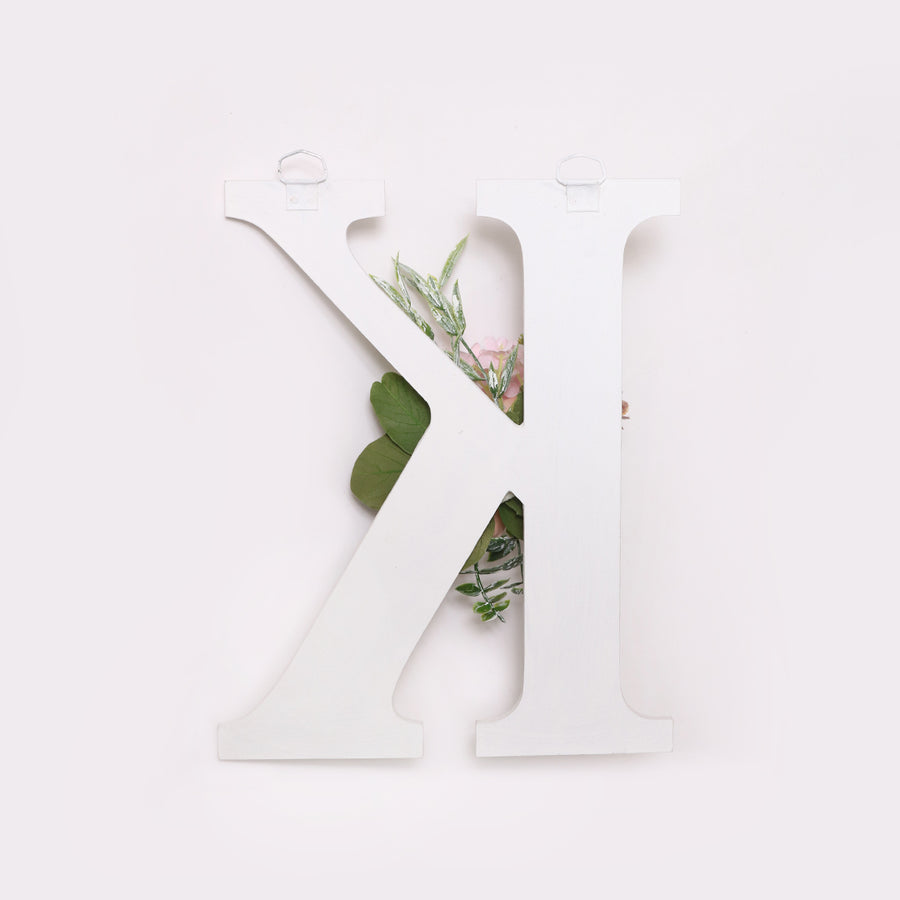 White Floral Alphabets