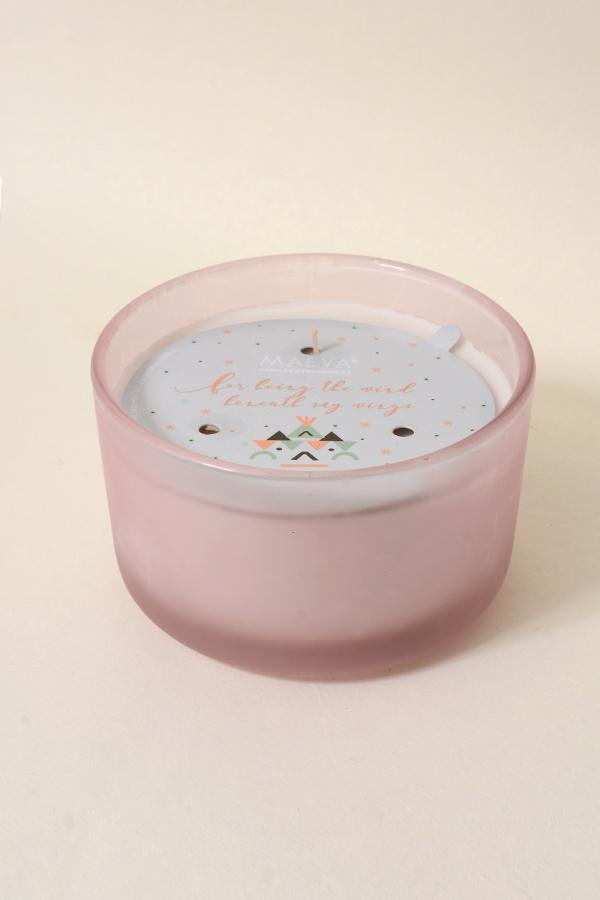 Pink Frosted 3-Wick Candle