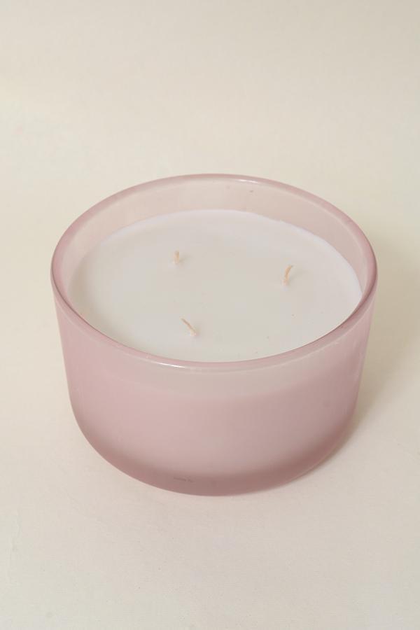 Pink Frosted 3-Wick Candle