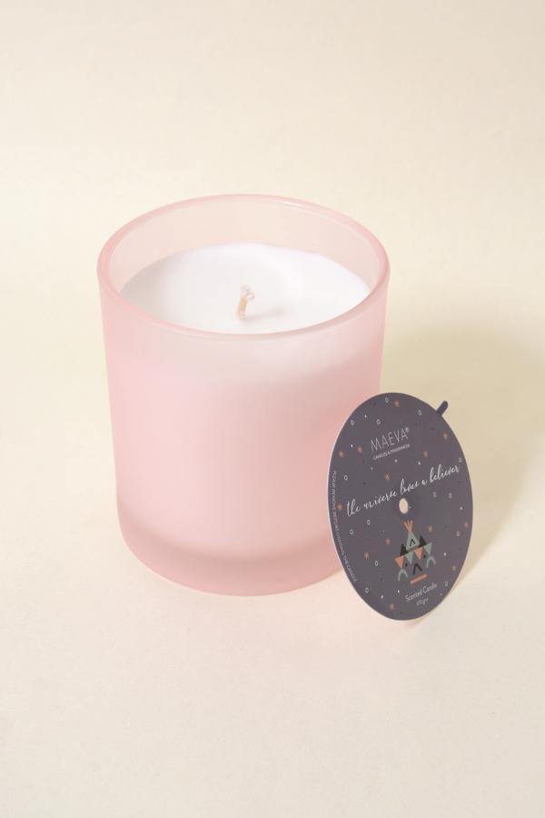 Pink Frosted Votive Candle