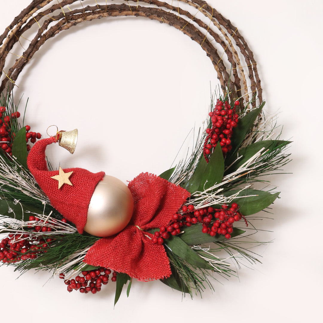 Buy Red Berry Christmas Wreath Online | Wall Decor | The Maeva Store