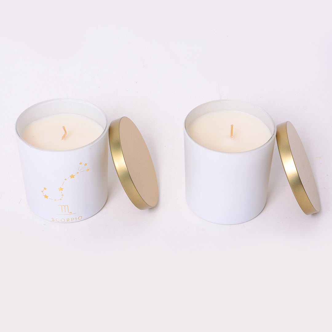 Scorpio Zodiac Scented Jar Candle - Set of 2