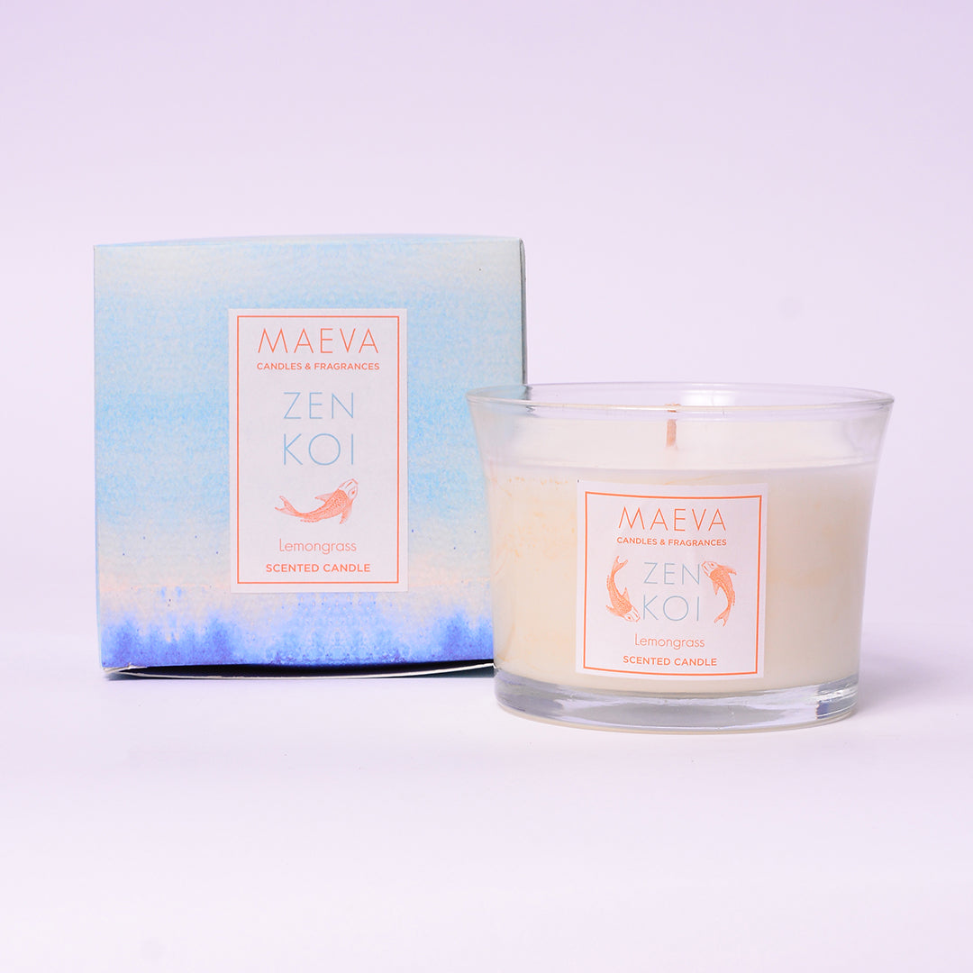 Spa Flared Glass Candle for Home Decor | Fragrance Candles for Aromatherapy and Spa | Lemongrass Candle | Small Candles for Refreshment
