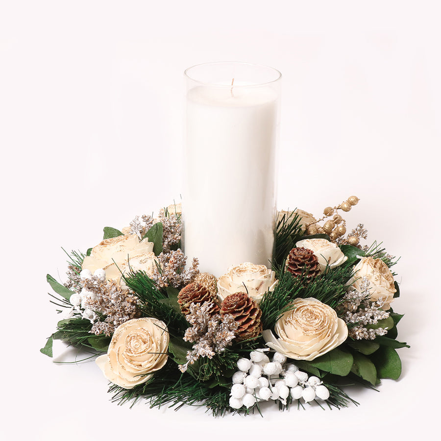 Beige & Gold Table Wreath