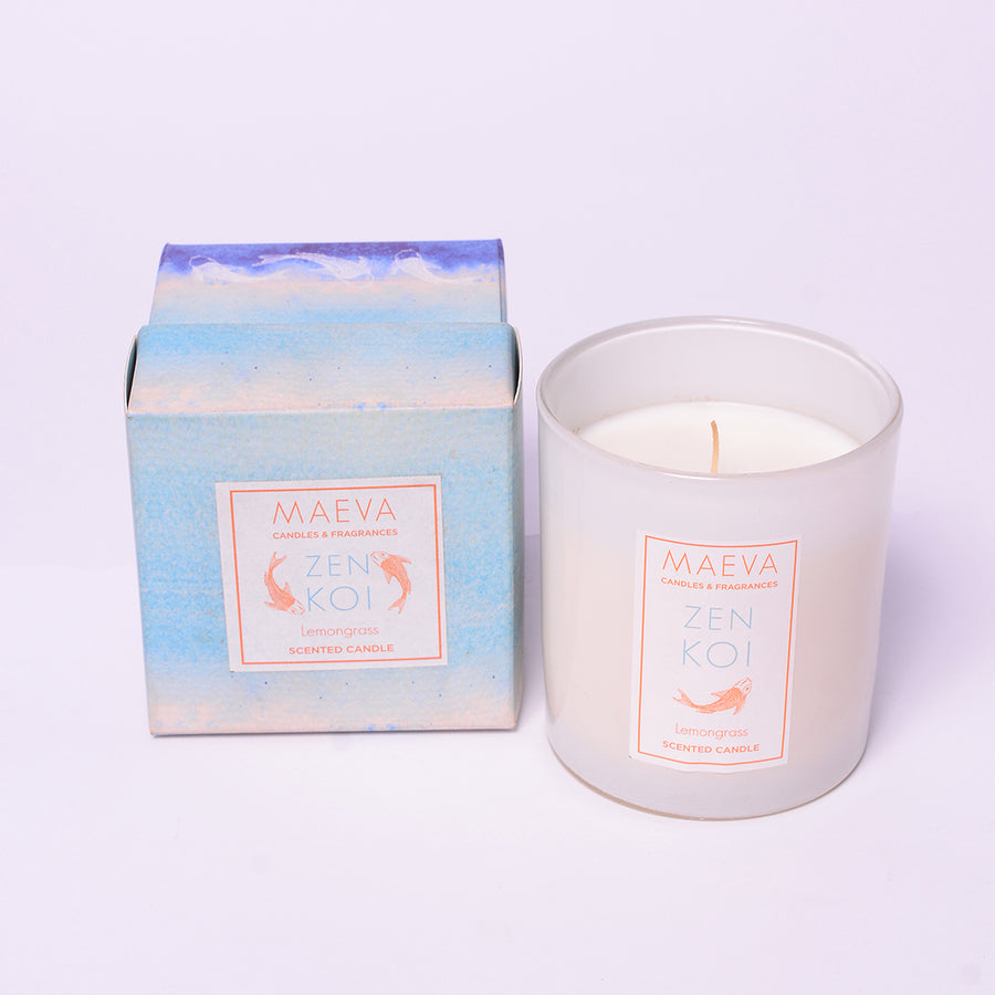 Spa White Glass Candle