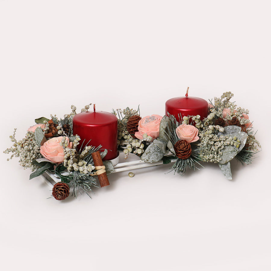 Classic Ornament Candle Holder - Pink